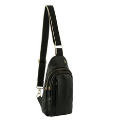 vegan leather crossbody sling bag | black