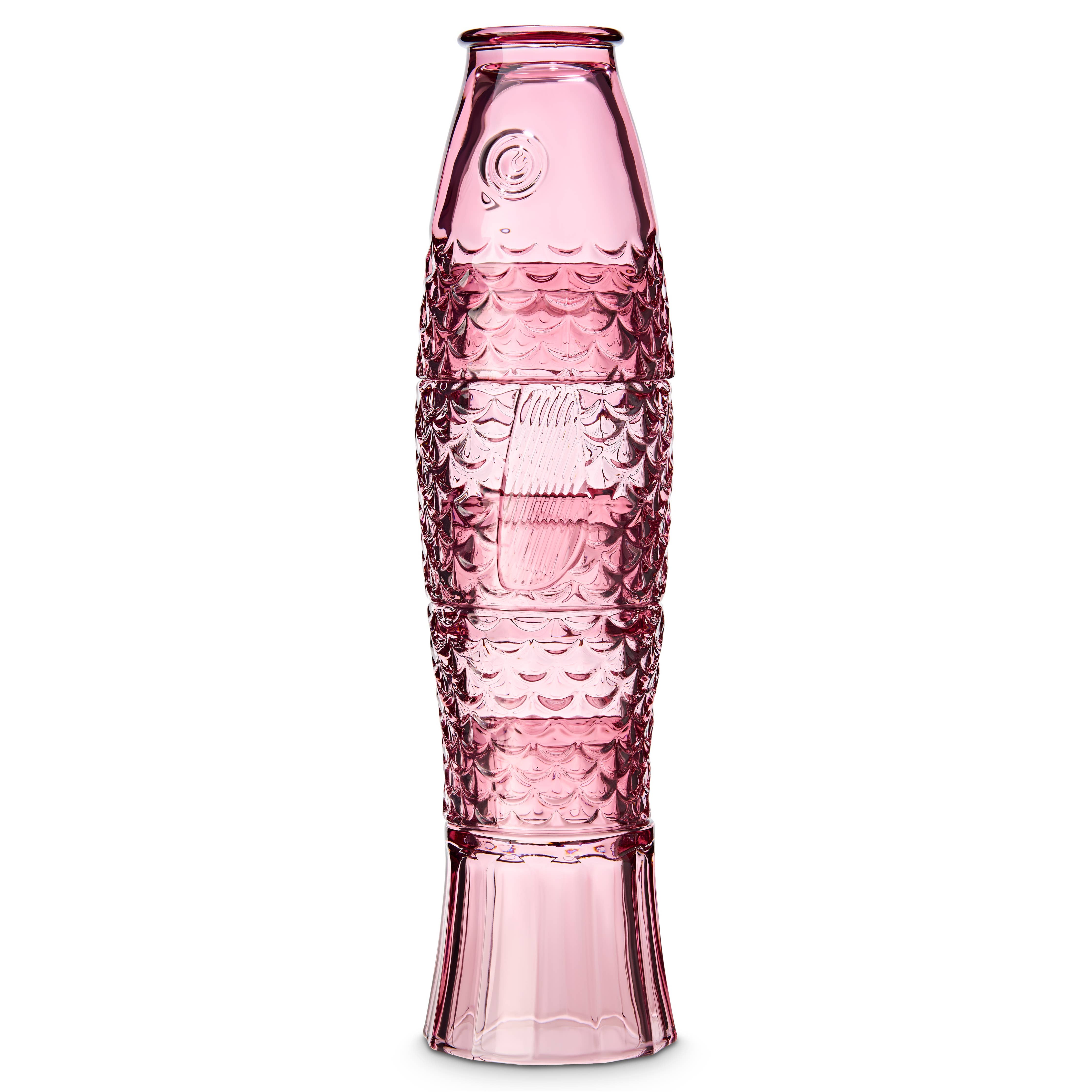 Verres à boire empilables Poisson - Lot de 4 roses
