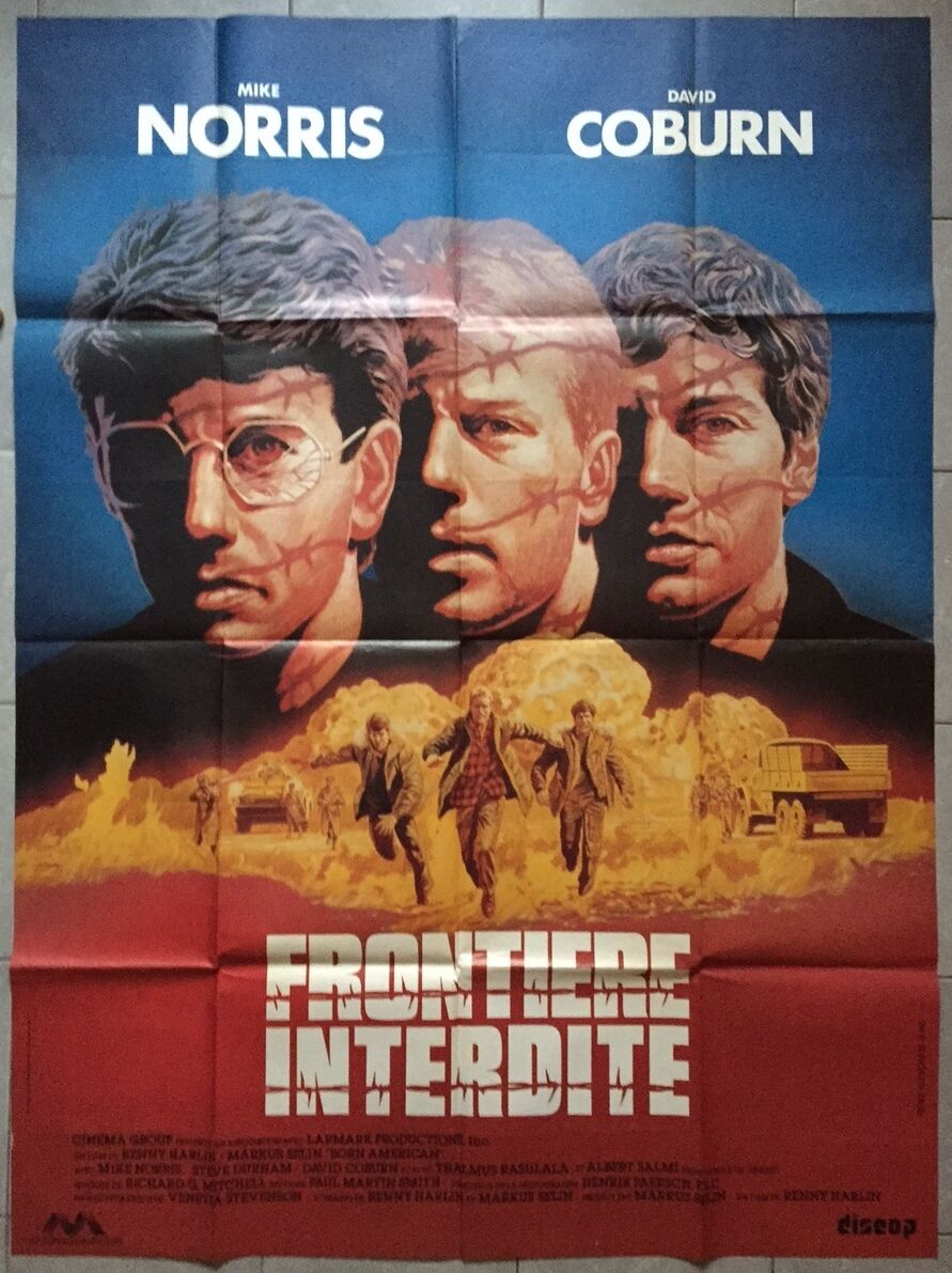 Affiche FRONTIERE INTERDITE Born American DAVID COBURN Mike Norris 120x160cm