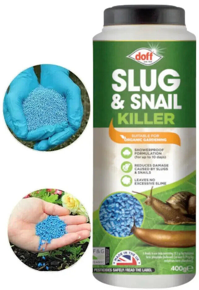DOFF SLUG AND SNAIL KILLER SHOWERPROOF SLUG KILL ORGANIC PELLETS 800GM,400GM