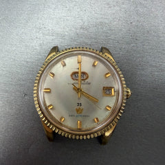 Citizen Auto Dater Watch Men 38mm Champagne Dial Gold Tone Daydate 51302 PARTS0