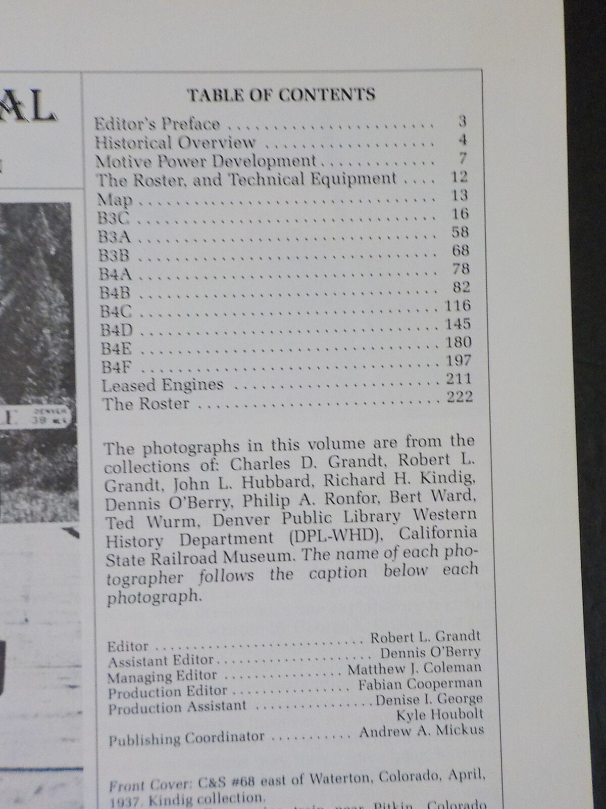 Narrow Gauge Pictorial Volume 6 Motive Power of the Colorado & Southern Soft Cov
