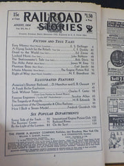 Railroad Stories Magazine 1934 August Easy Money Sunk without trace