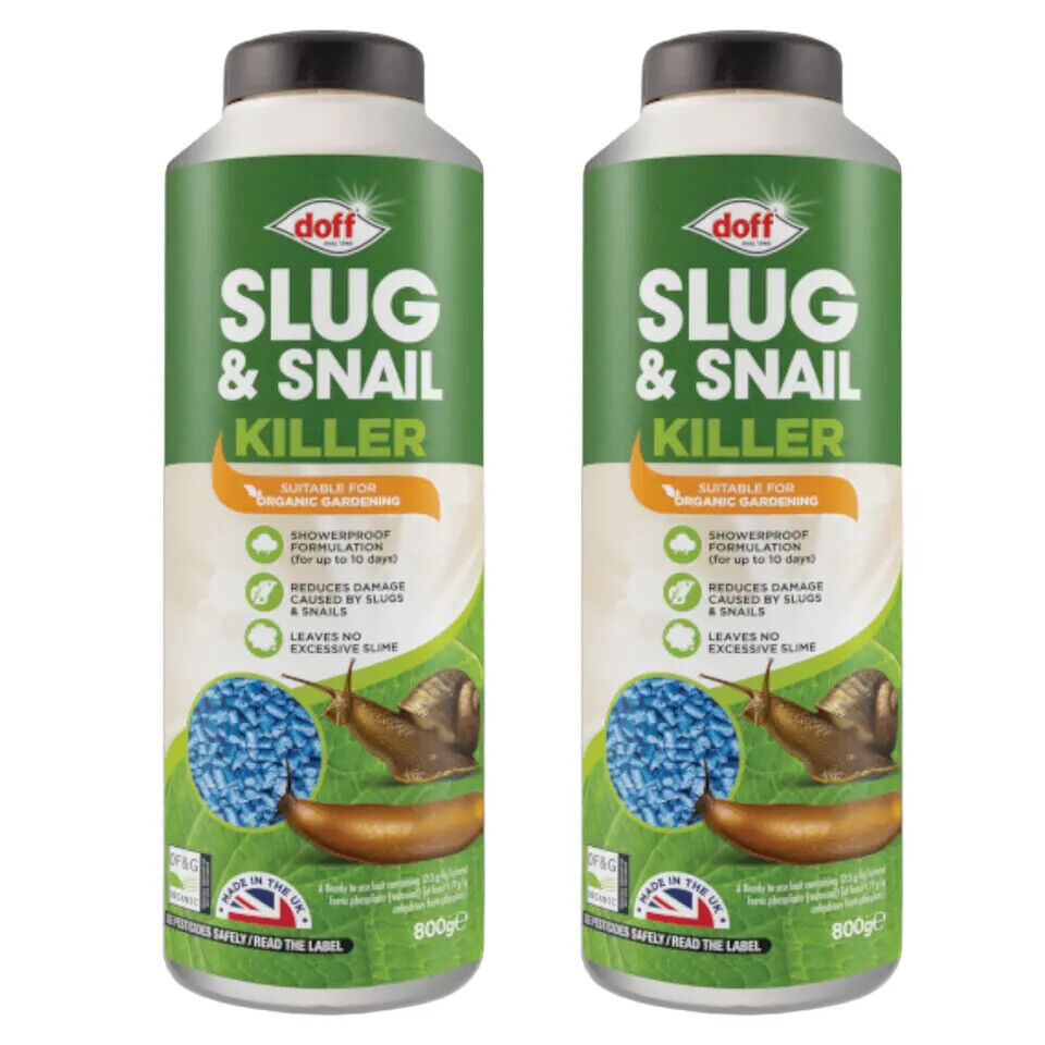 DOFF SLUG AND SNAIL KILLER SHOWERPROOF SLUG KILL ORGANIC PELLETS 800GM,400GM