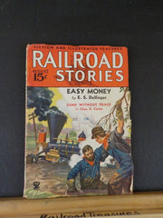 Railroad Stories Magazine 1934 August Easy Money Sunk without trace