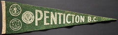 1955 Ice Hockey World Champion Penticton Vees 22" Felt Pennant Allan Cup Vintage
