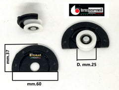 Kit per ante scorrevoli sovrapposte Terno art. 639 + 650 portata Kg.40 foro 35