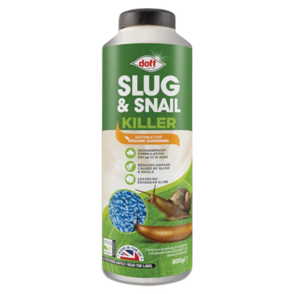 DOFF SLUG AND SNAIL KILLER SHOWERPROOF SLUG KILL ORGANIC PELLETS 800GM,400GM