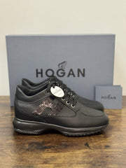 Hogan Interactive H Micropaiettes Pelle Nera Icon Hogan Donna 37.5