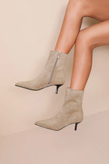 Blake Stone Suedette Point Toe Ankle Boots