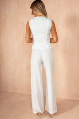 Charlie White Bow Detail Top