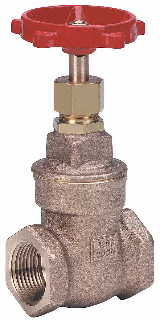 Milwaukee Valve Gate Valve, Valve Class Class 125, Bronze, FNPT Connection Type, Pipe Size - Valves 1 1/4 in - 105 1-1/4"