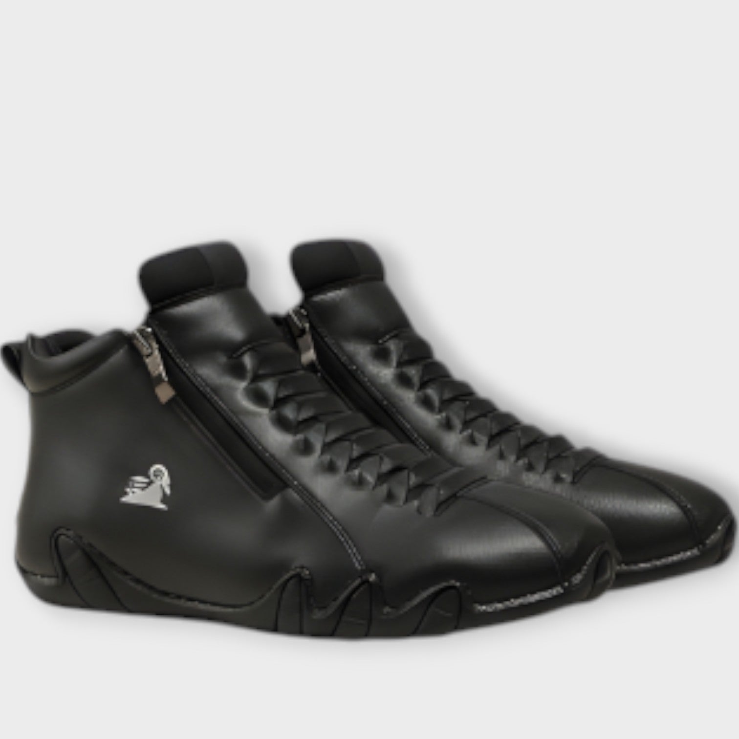 Sleek Minimalist Side-Zip Sneakers