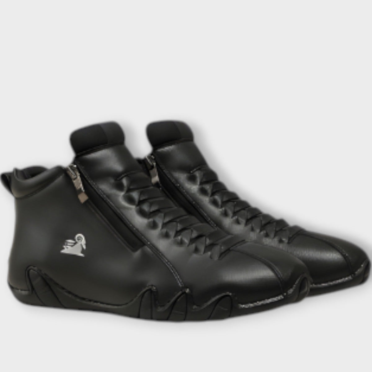 Sleek Minimalist Side-Zip Sneakers