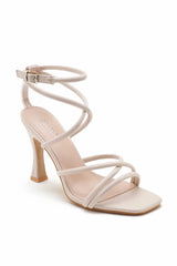 Rita Nude PU Strappy Heels