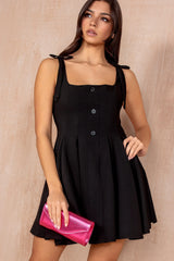 Cody Black Tie Shoulder Dress
