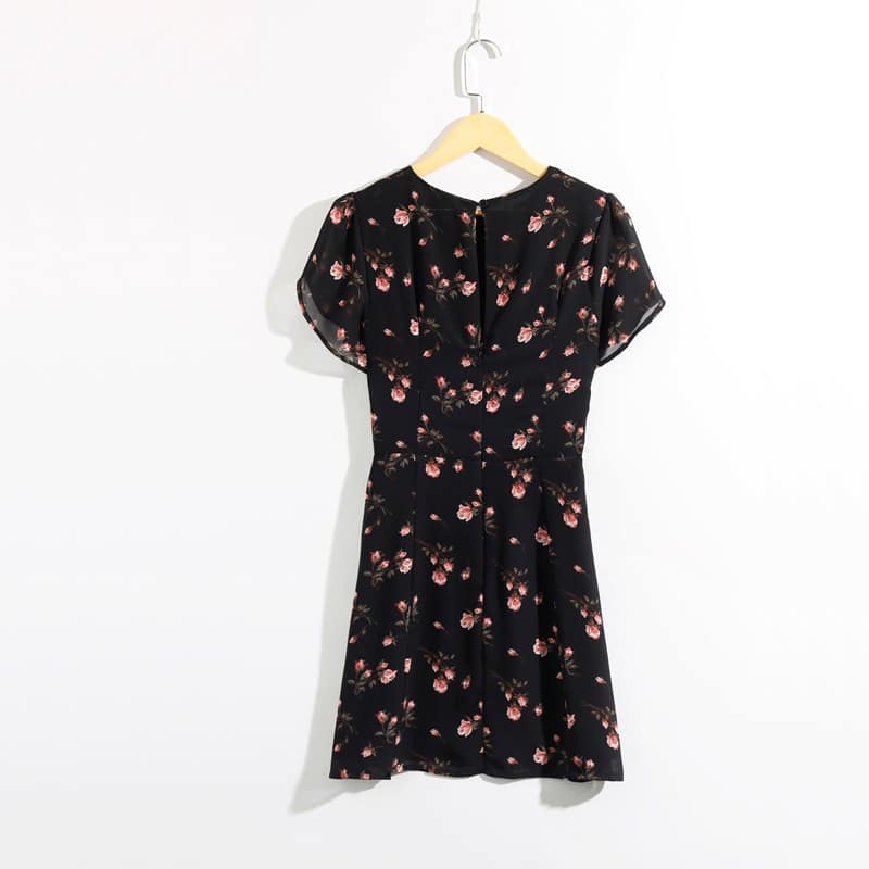 Women's Round Neck Short Sleeved Mini Dress - Wnkrs