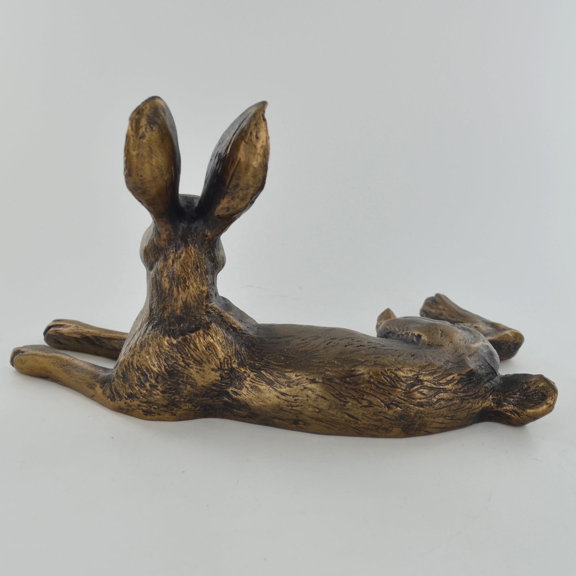 Bluebell Hare Bronze Effect Sculpture by Harriet Glen - Prezents