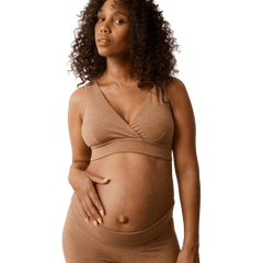Merino Wool Bra Brown Melange