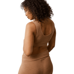 Merino Wool Bra Brown Melange
