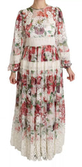 Multicolor Floral Maxi Sheath Dress