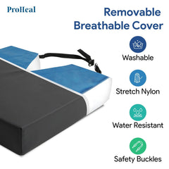 Gel Coccyx Wheelchair Seat Cushion - Tailbone Pressure and Pain Relief - Gel Infused High Density and Resilient Foam with Coccyx Cut Out - 4" High Profile - 1 Year Warranty  - Like New