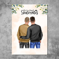 Männer Duo - Personalisiertes FineArt Poster
