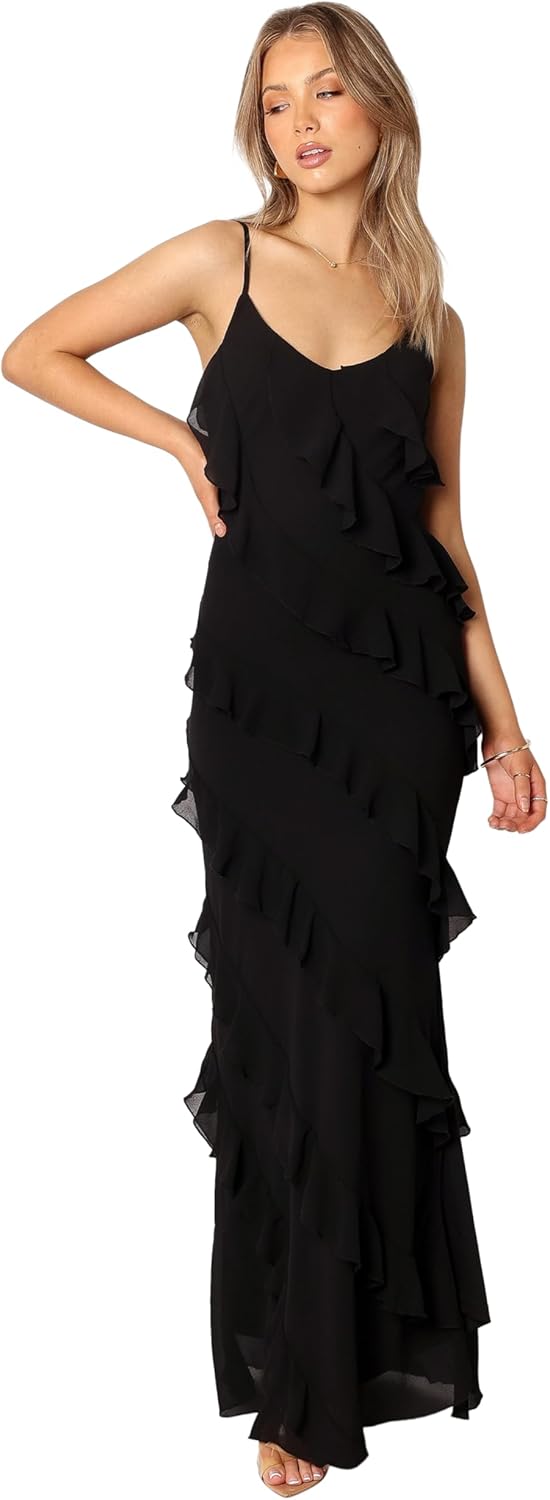 Petal & Pup Women's Ciao Ruffles Maxi Dress