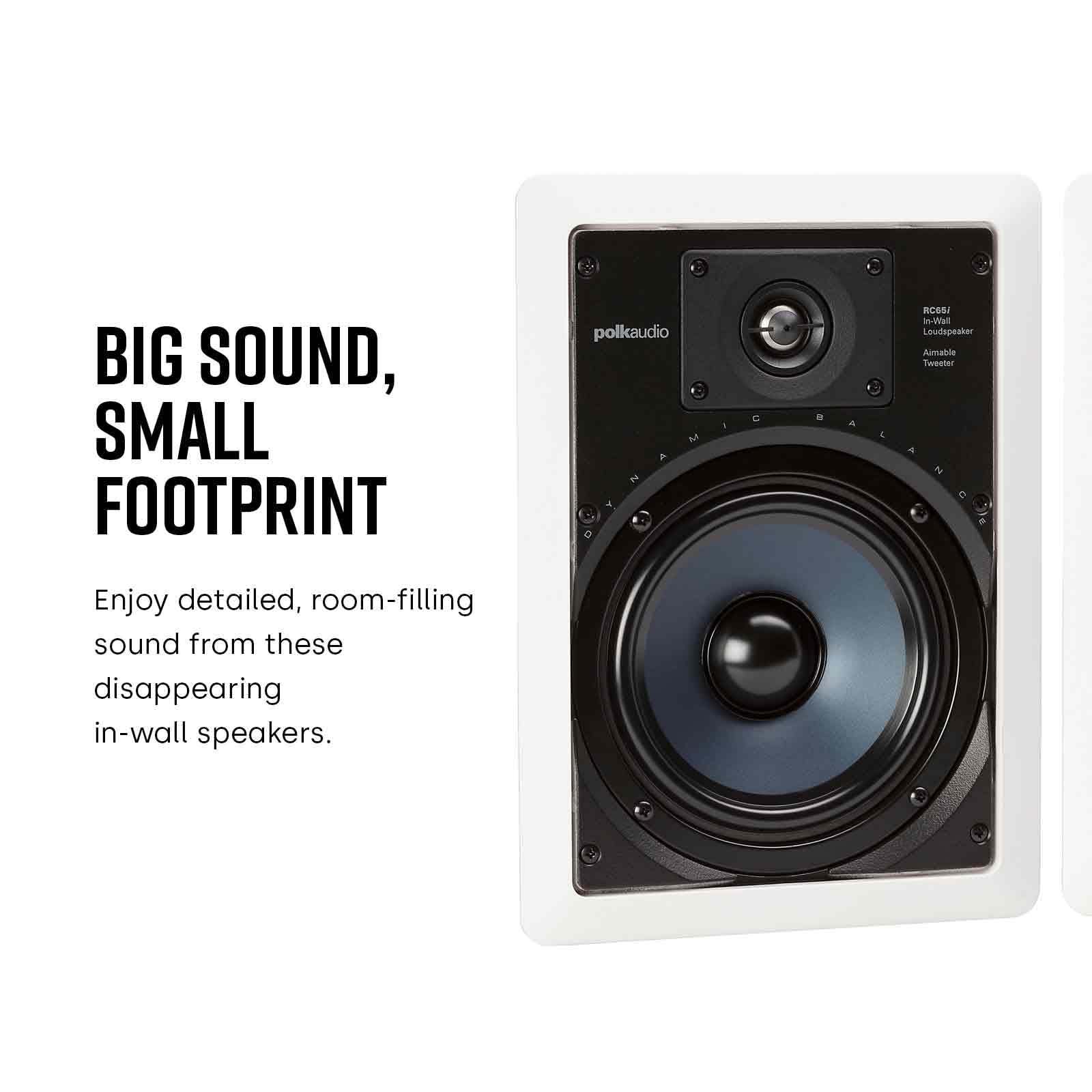 Altavoces de Pared Polk Audio Blanco 6.5 in 2 Vías
