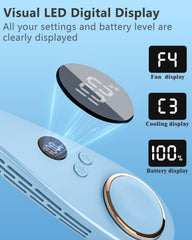 NekCooler Pro – Bladloze Nekventilator met Koelplaat en LED-display