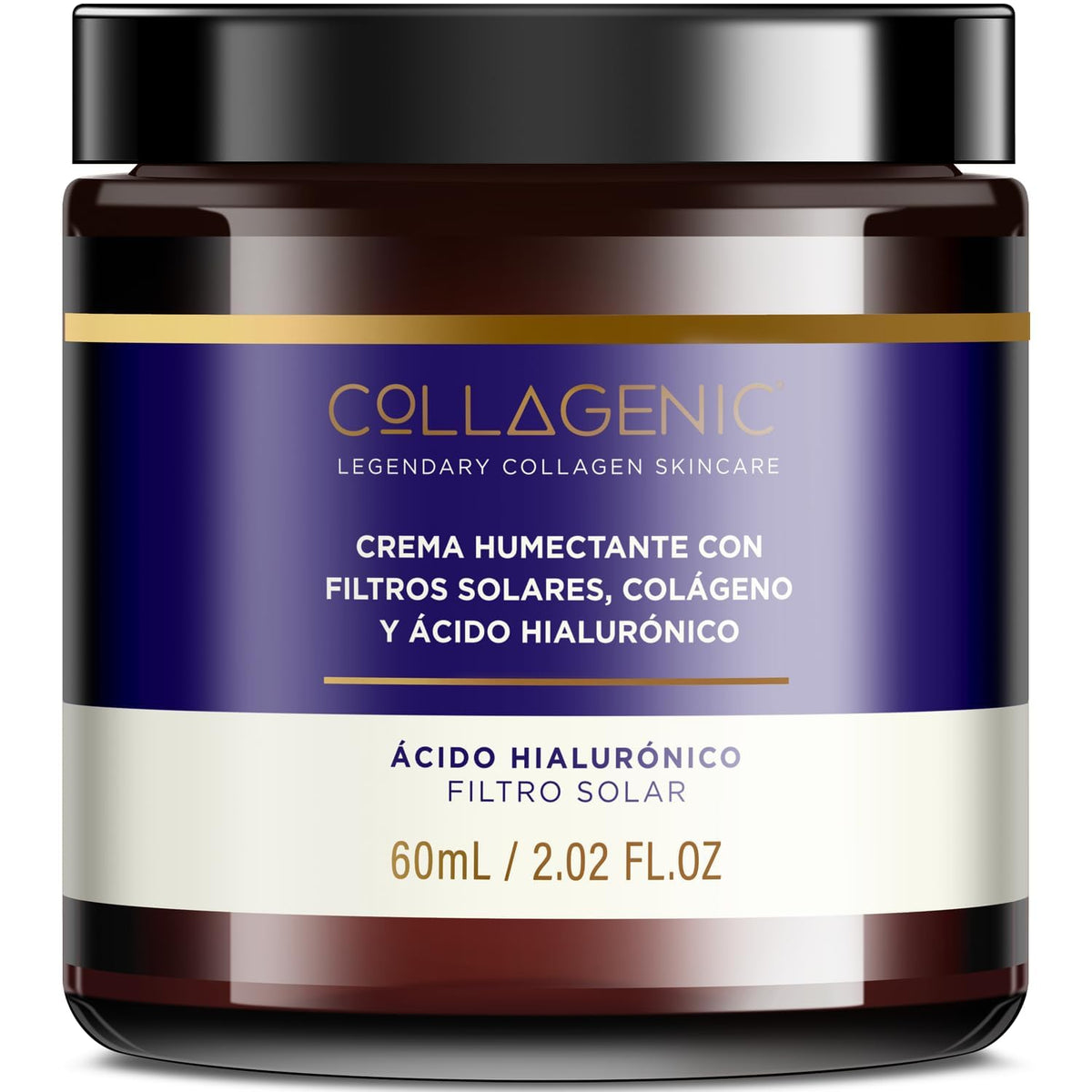OLLAGENIC Crema Hidratante 2 en 1 | Ácido Hialurónico y Colágeno