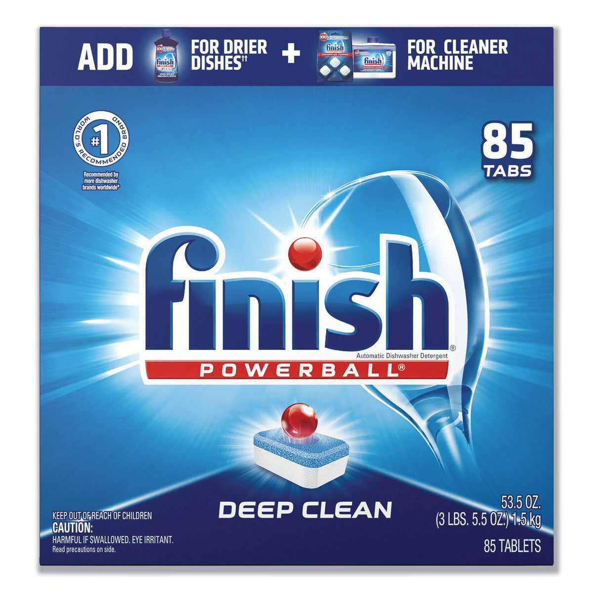 FINISH Powerball Dishwasher Tabs, Fresh Scent, 85/Box - FSH89729