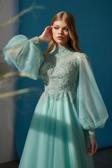 KatrinFAVORboutique-Modest evening dress High neck formal dress