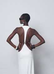 LE LUXE cut out maxi dress