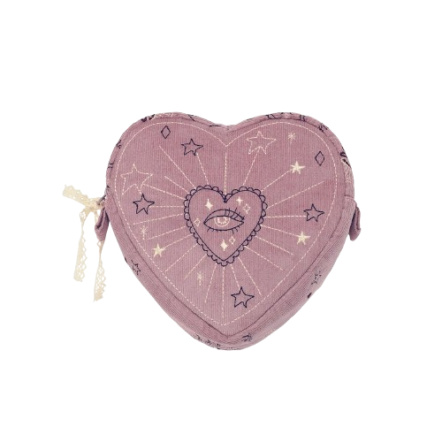 Heart Makeup Bag Purple Magic Heart