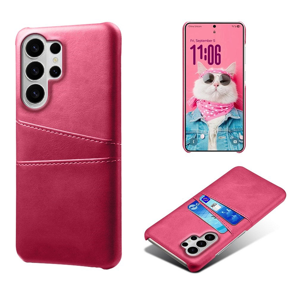 EIDERWOOD Samsung Galaxy S26 Ultra Kunstlæder Bagside Cover m. Kortholder - Pink