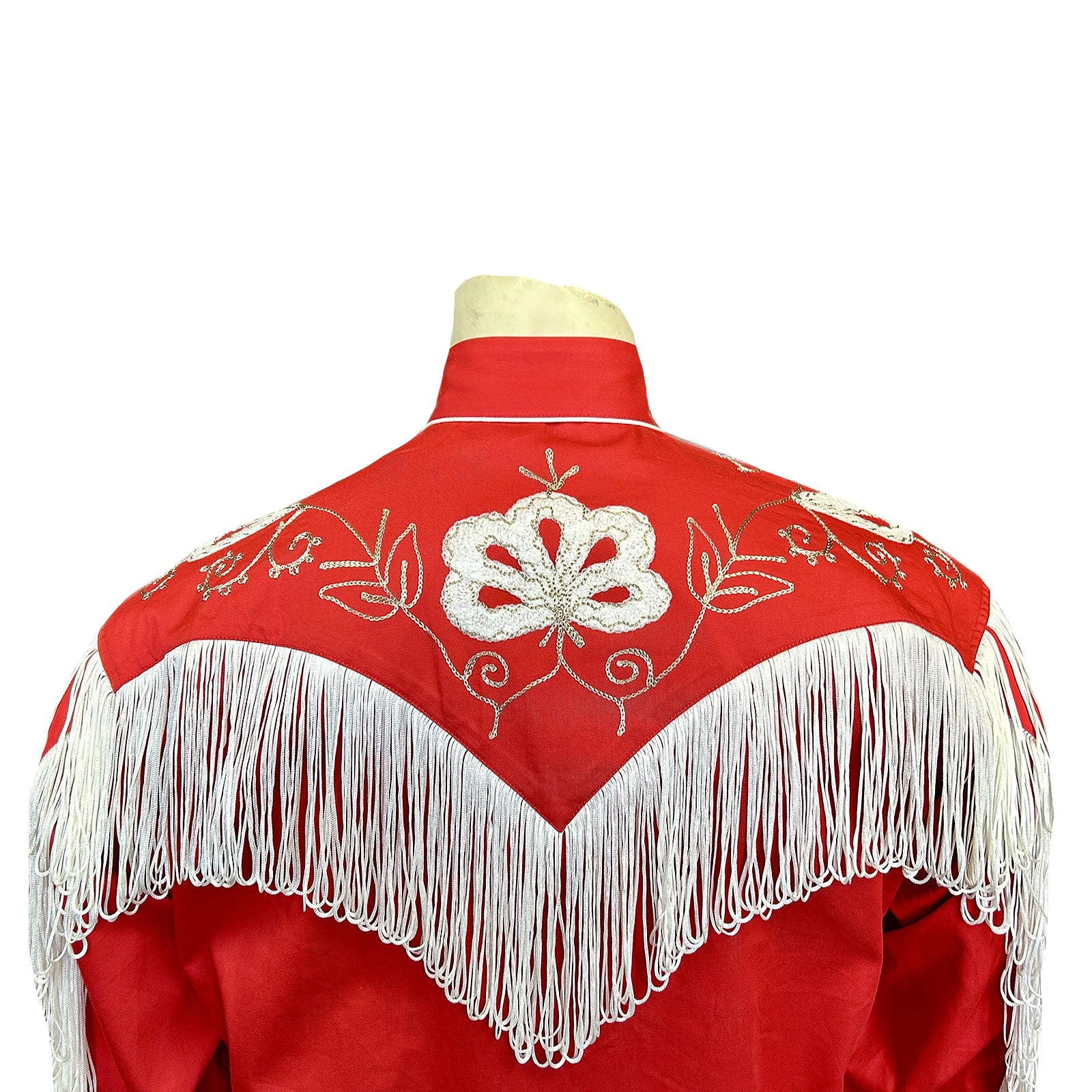 Men's Vintage Red Fringe Embroidered Western Shirt - Rockmount