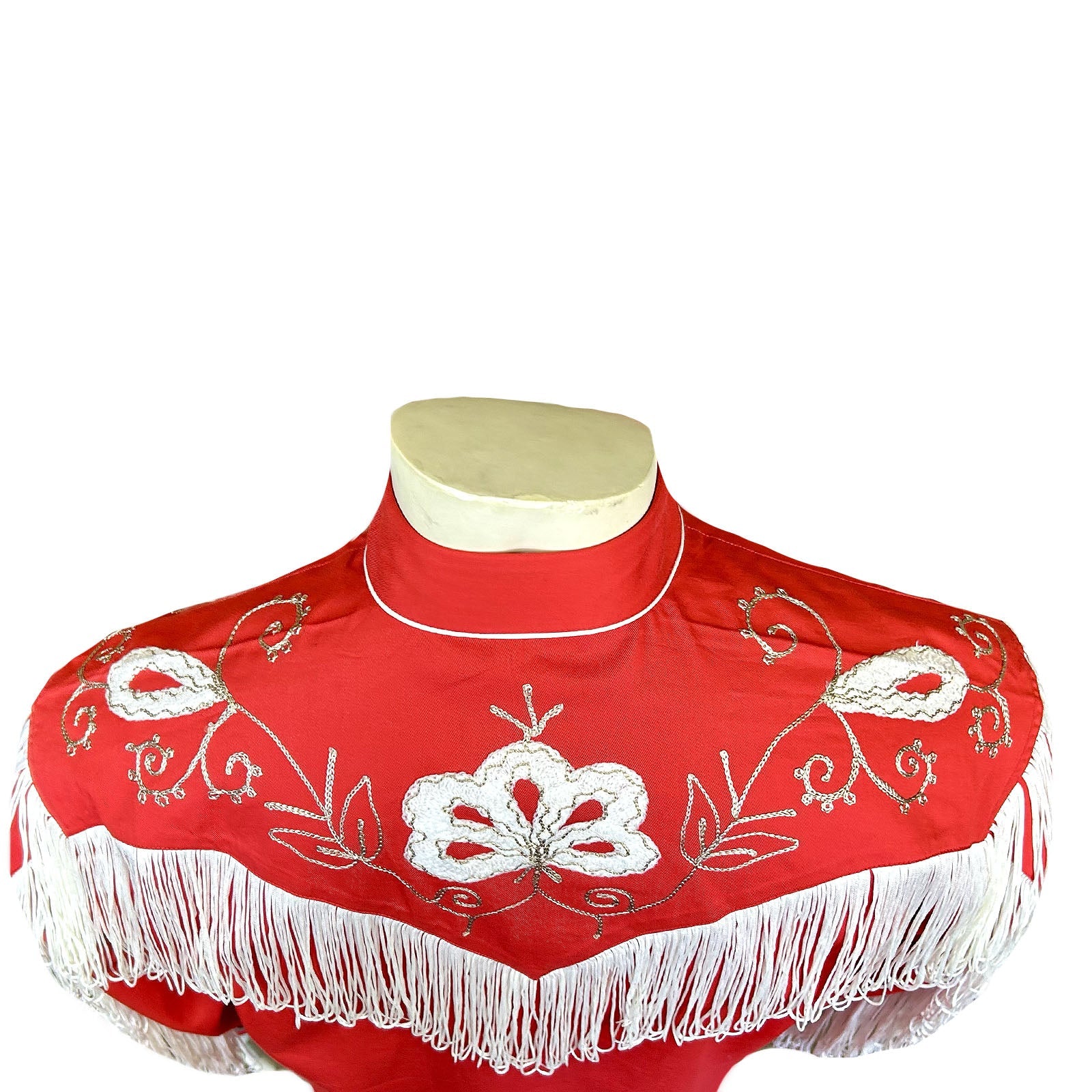 Men's Vintage Red Fringe Embroidered Western Shirt - Rockmount