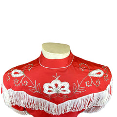 Men's Vintage Red Fringe Embroidered Western Shirt - Rockmount