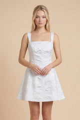 Off White Fit-And-Flare Dress