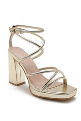 Sasha gold PU platform heels