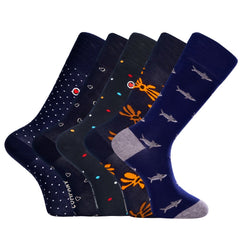 Luxury 5-Pack: Premium Organic Cotton Men's Mid-Calf Dress Socks - Athens