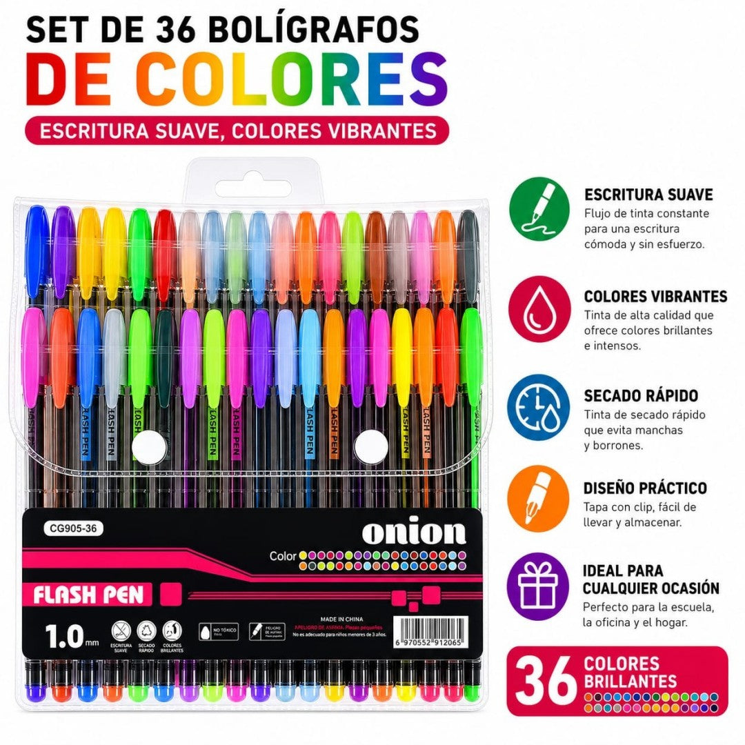 LAPICERO GEL 36 COLOR CQ905-36