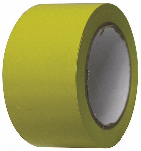 Condor Floor Marking Tape, Solid, Continuous Roll, 2 in Width, 1 EA - 6FXW0