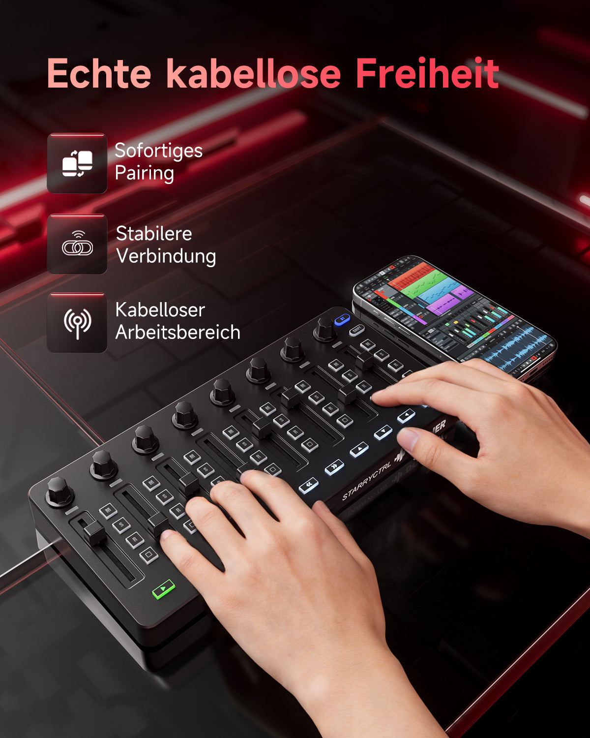Donner Starrycrtl MIDI-Controller Schwarz