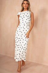 Sorcha Cream and Black Polka Dot Dress