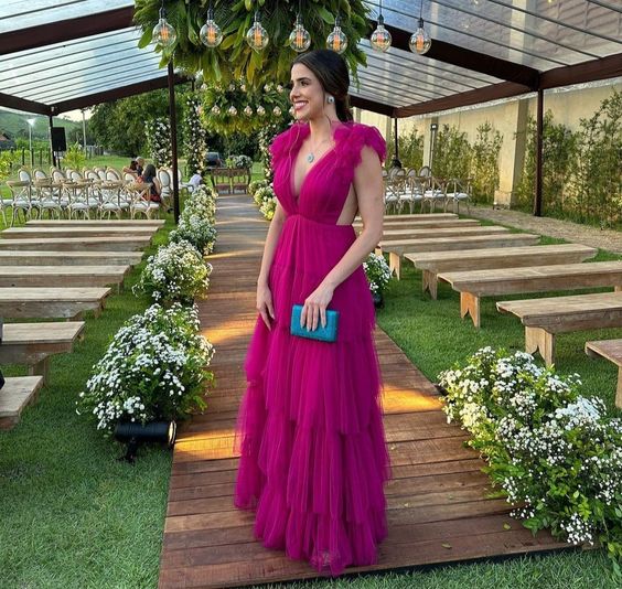 stunning evening dresses long tulle elegant prom gown for women