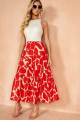 Yasmin Orange Smock Midi Dress