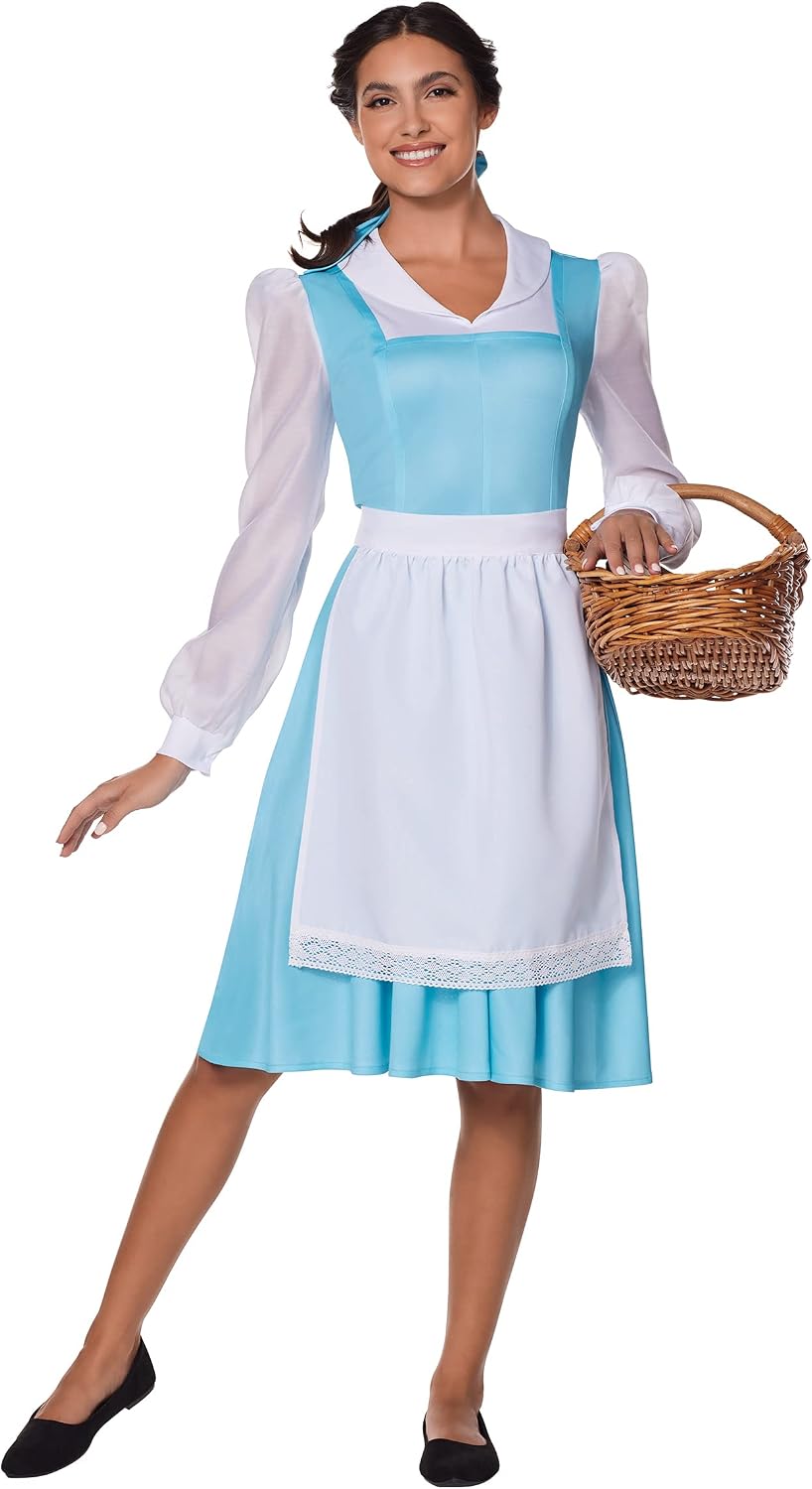 Spirit Halloween Disney Princess Adult Belle Blue Dress Costume | Officially Licensed | Beauty and the Beast