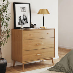 Mid - Century Modern Acacia 3 Drawer Dresser - Nathan James